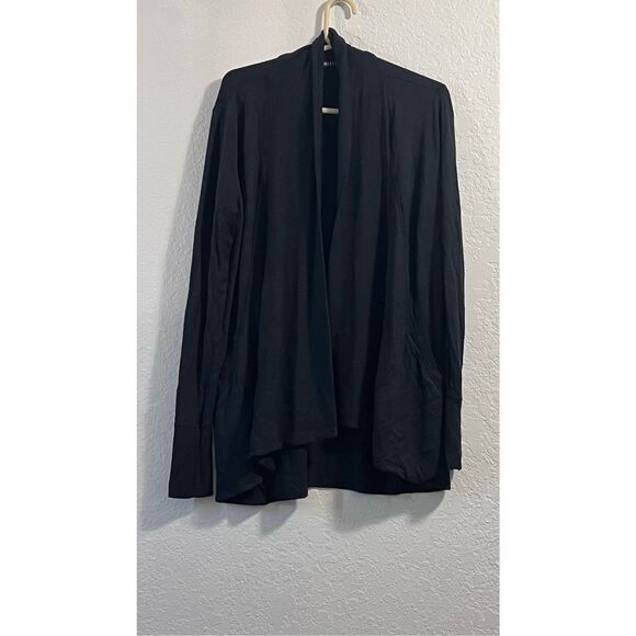 Athleta PRANAYAMA RESTORE WRAP black sweater Small oversized cardigan - Picture 1 of 2
